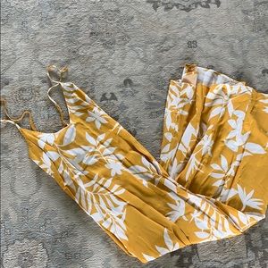 Yellow floral maxi dress